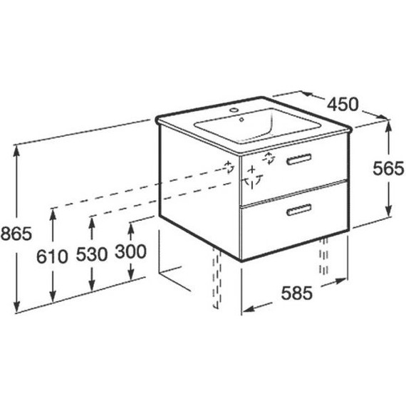 Тумба подвесная с раковиной  Roca Victoria NORD 60 см ZRU9000028, белый фото 14
