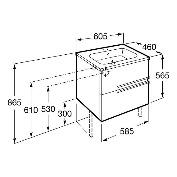 Тумба подвесная с раковиной Roca Victoria NORD Ice 60 см ZRU9302730, белый - 14 Тумба подвесная с раковиной Roca Victoria NORD Ice 60 см ZRU9302730, белый фото 14