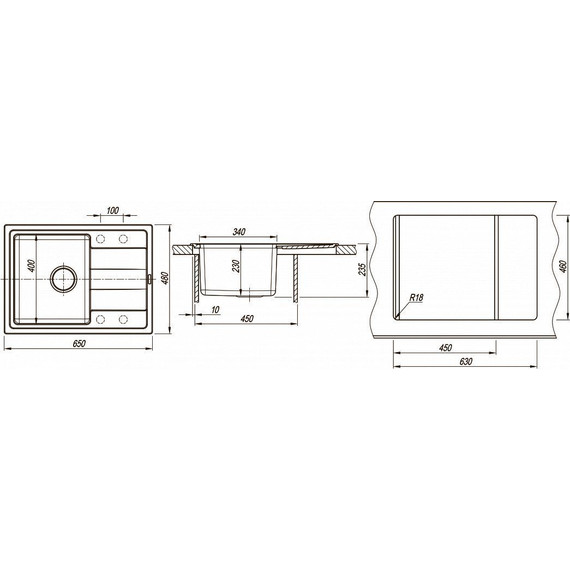 Кухонная мойка Florentina Комби 650 21.390.B0650.107, песочный, Цвет производителя: песочный фото 4