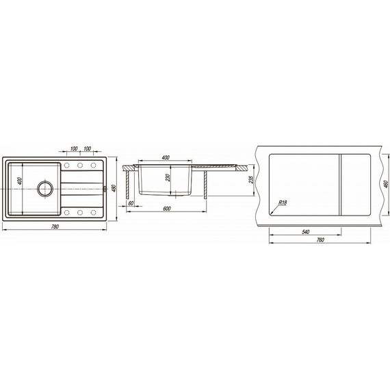 Кухонная мойка Florentina Комби 780 21.395.D0780.201, жасмин, Цвет производителя: жасмин фото 4