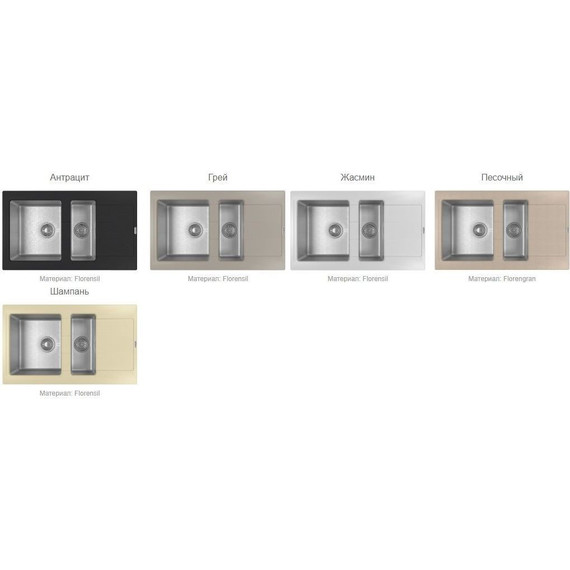 Кухонная мойка Florentina Комби 860K, жасмин, Цвет производителя: жасмин фото 4