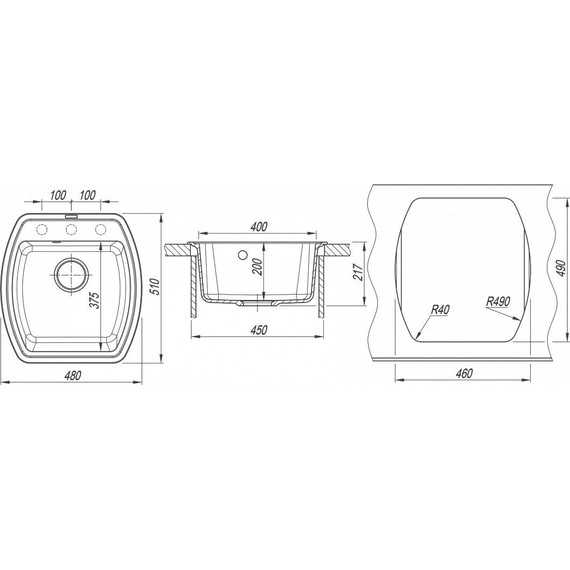 Кухонная мойка Florentina Нире 480 20.190.В0480.306, капучино, Цвет производителя: капучино фото 4