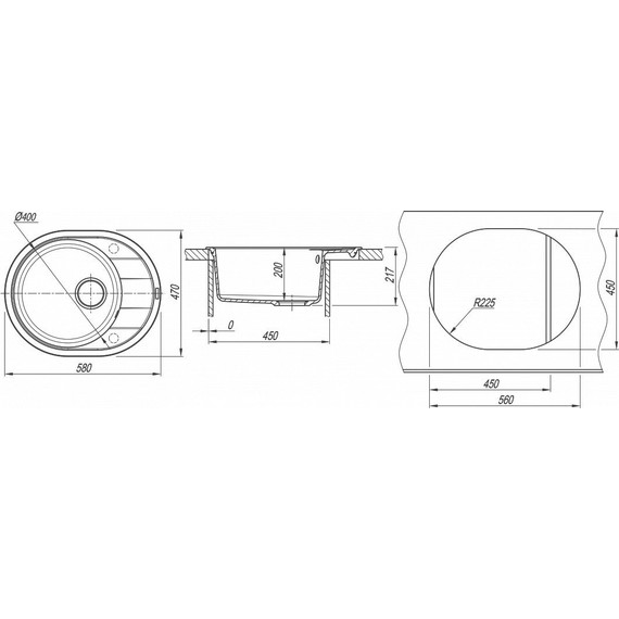Кухонная мойка Florentina Родос 580 20.240.В0580.201, жасмин, Цвет производителя: жасмин фото 4