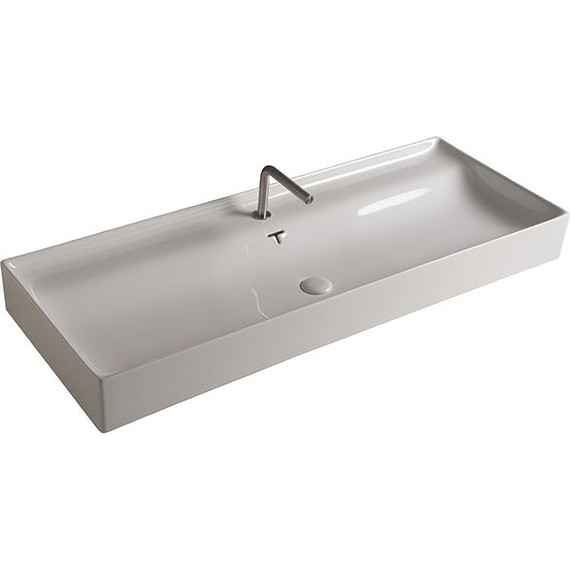 Тумба подвесная с раковиной Cezares CADRO-120/46/58-2C-SO-MET-ST 120 см, черный/белый фото 4