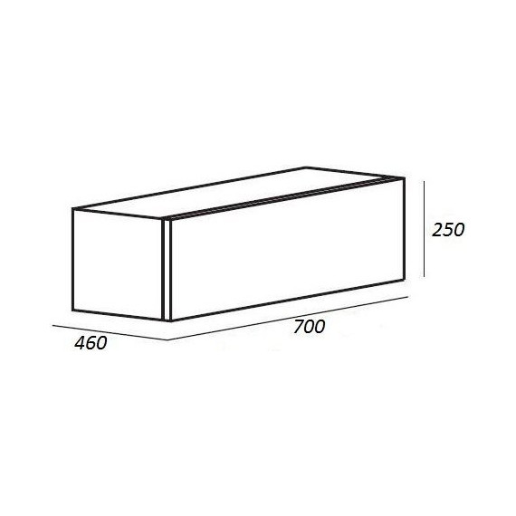 Тумба подвесная со столешницей Cezares CADRO-70/46/30-1C-SO-MET 70 см, черный/белый - 5 Тумба подвесная со столешницей Cezares CADRO-70/46/30-1C-SO-MET 70 см, черный/белый фото 5