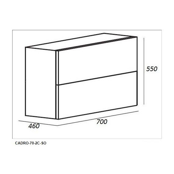 Тумба подвесная со столешницей Cezares CADRO-70/46/30-1C-SO-MET 140 см, черный - 5 Тумба подвесная со столешницей Cezares CADRO-70/46/30-1C-SO-MET 140 см, черный фото 5