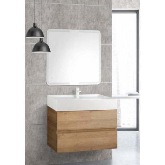 Тумба подвесная с раковиной Cezares Molveno 46-80-2C-SO-RRIV 80 см, Rovere Rivera - 2 Тумба подвесная с раковиной Cezares Molveno 46-80-2C-SO-RRIV 80 см, Rovere Rivera фото 2