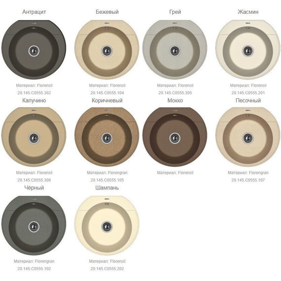Кухонная мойка Florentina Эльба 20.145.С0555.202, шампань, Цвет производителя: шампань фото 2