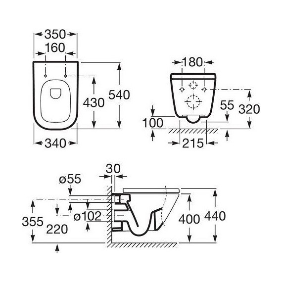 Унитаз подвесной Roca Gap 346477000 - 3 Унитаз подвесной Roca Gap 346477000 фото 3