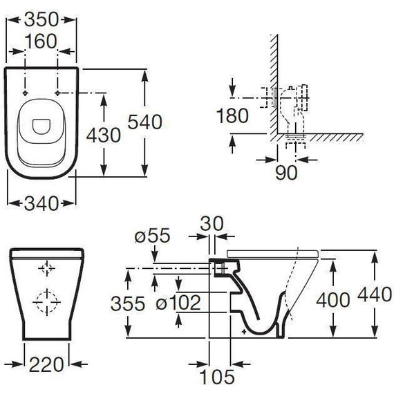Унитаз приставной Roca Gap 347477000 фото 6