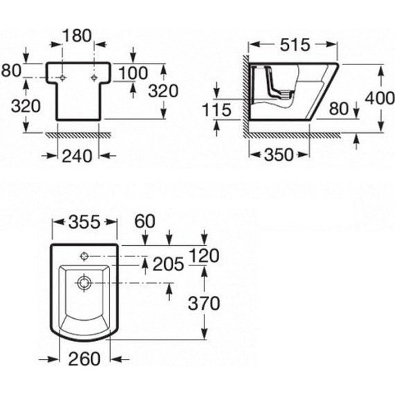 Биде подвесное Roca Hall 357625000 фото 6