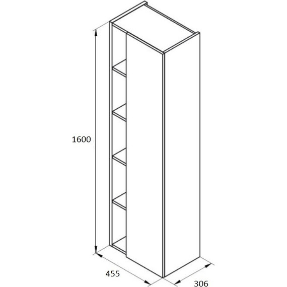 Пенал подвесной Roca Etna 45 см 857303806, белый - 6 Пенал подвесной Roca Etna 45 см 857303806, белый фото 6