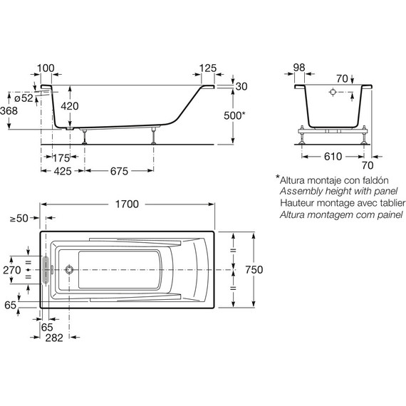 Ванна акриловая Roca Hall 170х75 см ZRU9302768 фото 4