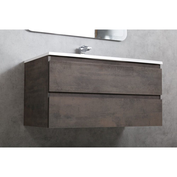 Тумба подвесная с раковиной Cezares MOLVENO-100-2C-SO-OSS 100 см, Ossido - 5 Тумба подвесная с раковиной Cezares MOLVENO-100-2C-SO-OSS 100 см, Ossido фото 5