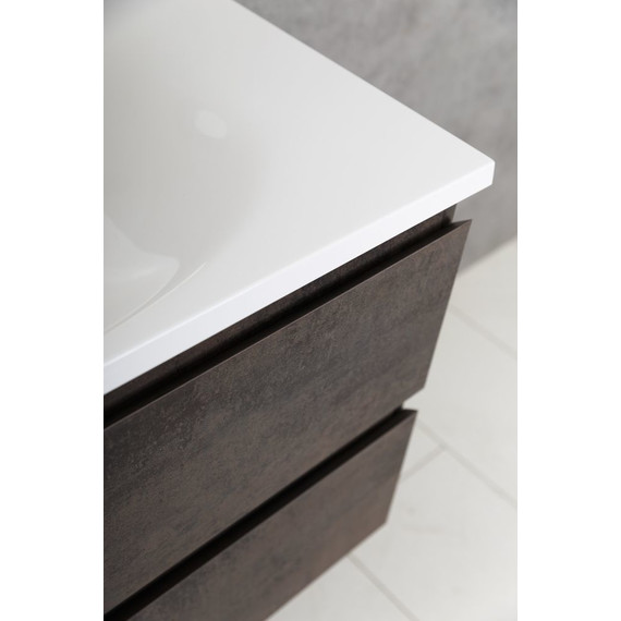 Тумба подвесная с раковиной Cezares MOLVENO-100-2C-SO-OSS 100 см, Ossido - 3 Тумба подвесная с раковиной Cezares MOLVENO-100-2C-SO-OSS 100 см, Ossido фото 3