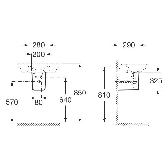 Полупьедестал Roca Debba 33799100Y - 3 Полупьедестал Roca Debba 33799100Y фото 3