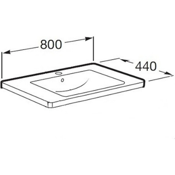 Тумба подвесная с раковиной Roca Ronda 80 см ZRU9302965, белый глянец/антрацит фото 9