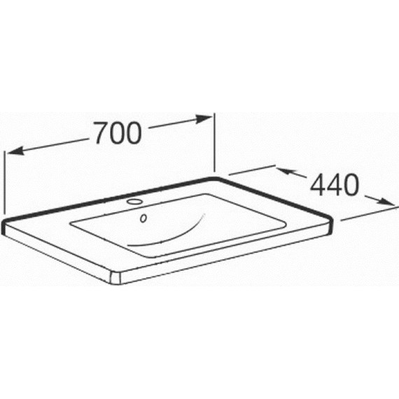 Тумба подвесная с раковиной Roca Ronda 70 см ZRU9302964, белый глянец/антрацит фото 9