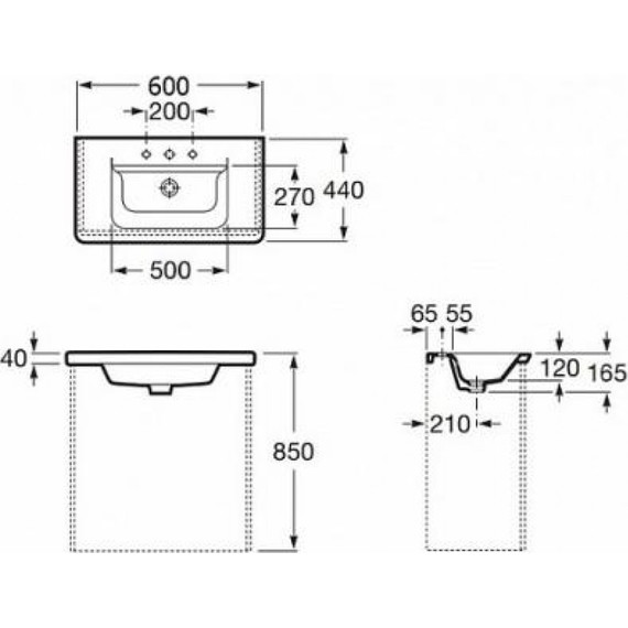 Тумба подвесная с раковиной Roca Up 60 см ZRU9303010, белый фото 12