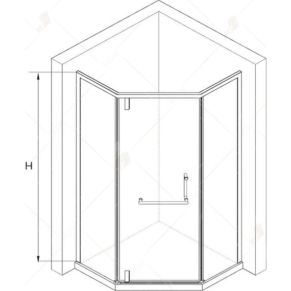 Душевое ограждение RGW HO-084B 100х100 см 350608400-34 (стекло 8 мм), черный/тонированное фото 8