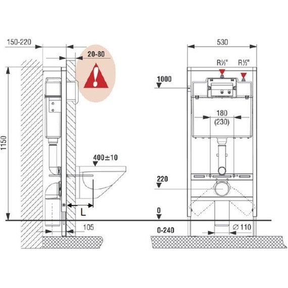 Инсталляция с подвесным унитазом Roca Mateo 893100010 фото 5
