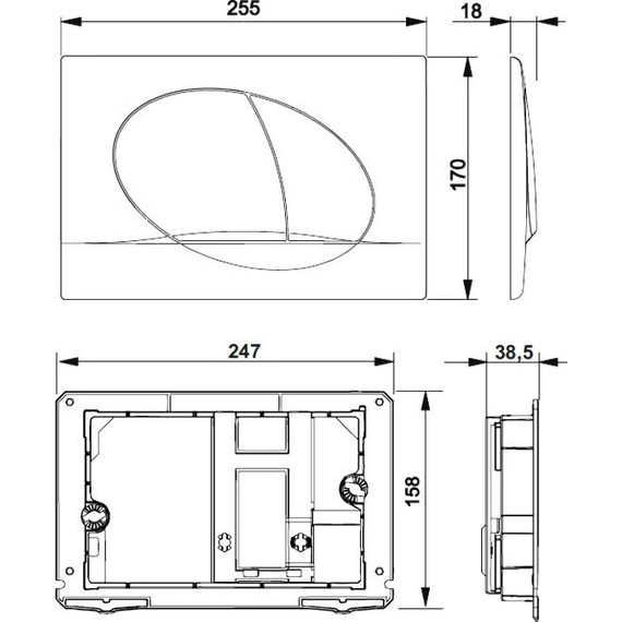 Инсталляция с подвесным унитазом Roca Meridian 48 893104110 фото 5