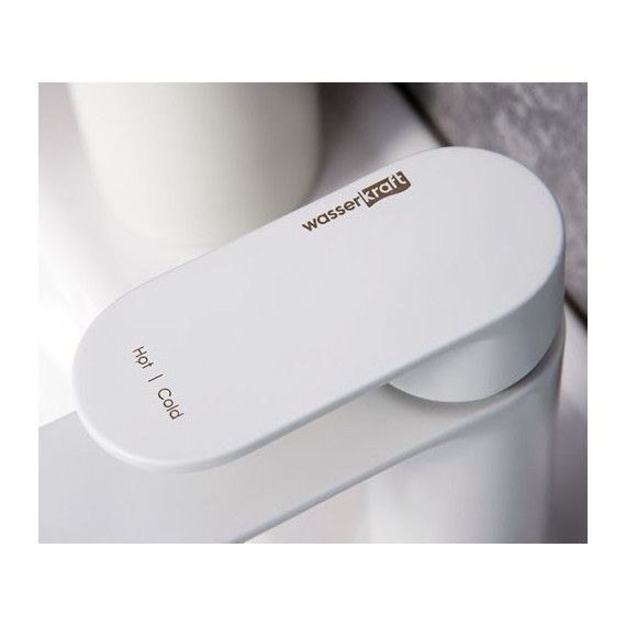 Смеситель для раковины WasserKraft Mindel 8503, белый фото 7