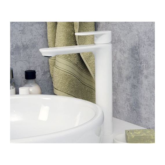 Смеситель для раковины высокий WasserKraft Mindel 8503H, белый фото 4