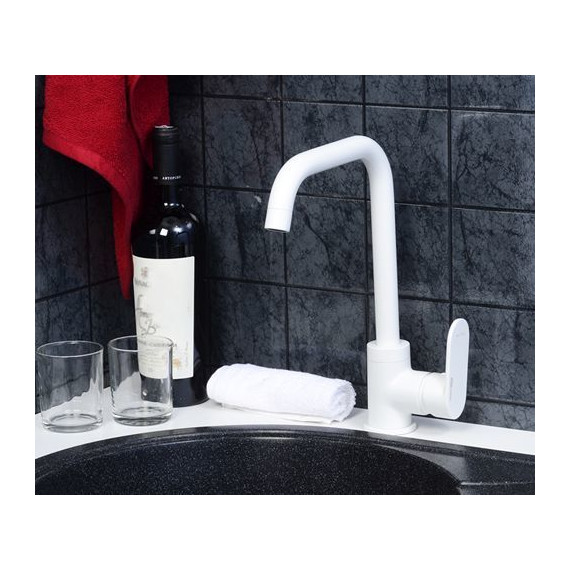 Смеситель для кухни WasserKraft Mindel 8507, белый фото 5