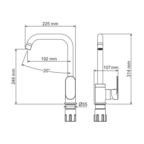 Смеситель для кухни WasserKraft Mindel 8507, белый фото 8