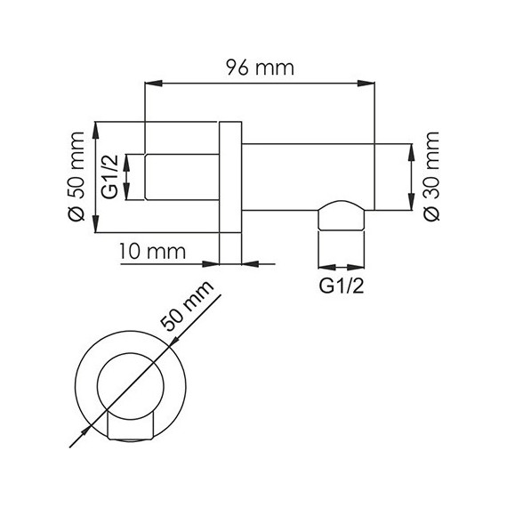 Шланговое подсоединение WasserKraft Mindel A147, белый - 2 Шланговое подсоединение WasserKraft Mindel A147, белый фото 2