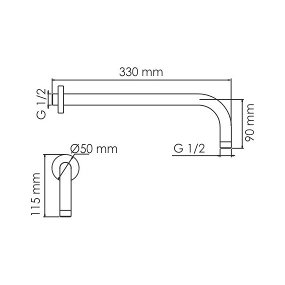 Кронштейн стеновой WasserKraft Mindel A146, белый фото 2
