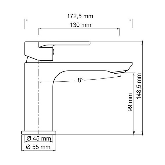 Смеситель для раковины WasserKraft Mindel 8503, белый фото 8