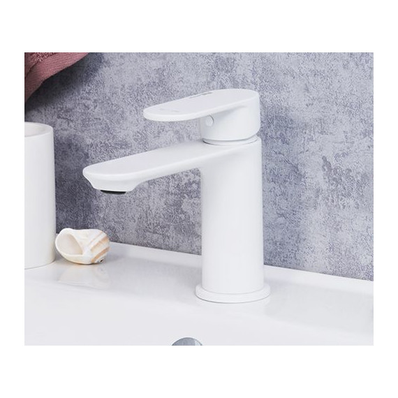 Смеситель для раковины WasserKraft Mindel 8503, белый фото 4