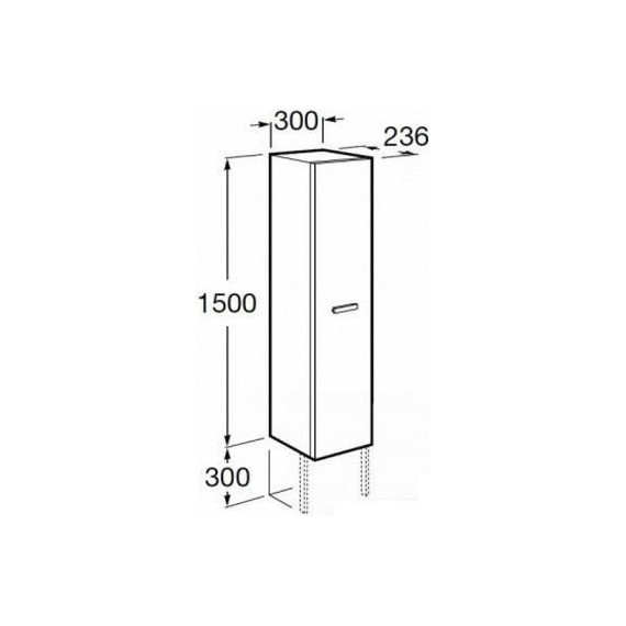 Пенал Roca Victoria Nord 30 см ZRU9000026, белый фото 7