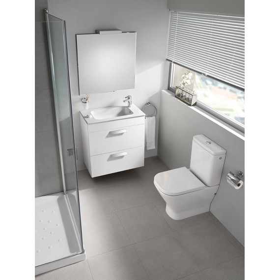 Тумба подвесная с раковиной ROCA DEBBA 60 см ZRU9302708, белый фото 6