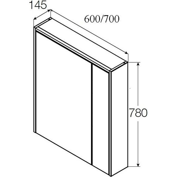 Зеркальный шкаф ROCA Ronda 60 см ZRU9302968, антрацит - 6 Зеркальный шкаф ROCA Ronda 60 см ZRU9302968, антрацит фото 6