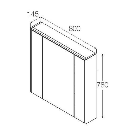 Зеркальный шкаф ROCA Ronda 80 см ZRU9303009, бетон/белый матовый - 6 Зеркальный шкаф ROCA Ronda 80 см ZRU9303009, бетон/белый матовый фото 6