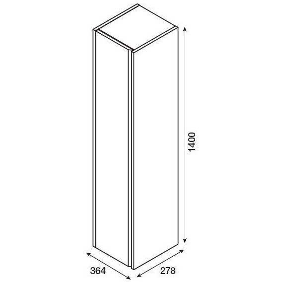 Пенал ROCA The Up 30 см левый ZRU9303013, белый - 10 Пенал ROCA The Up 30 см левый ZRU9303013, белый фото 10