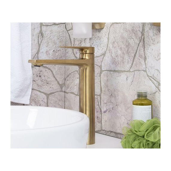 Смеситель для раковины высокий WasserKraft Aisch 5503H, золото фото 4