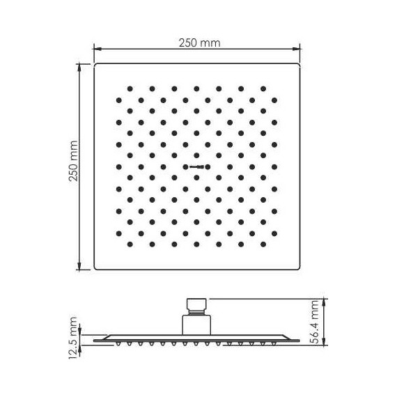 Верхний душ WasserKraft Aisch A198, золото фото 2