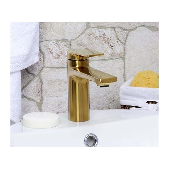 Смеситель для раковины WasserKraft Aisch 5503, золото - 4 Смеситель для раковины WasserKraft Aisch 5503, золото фото 4