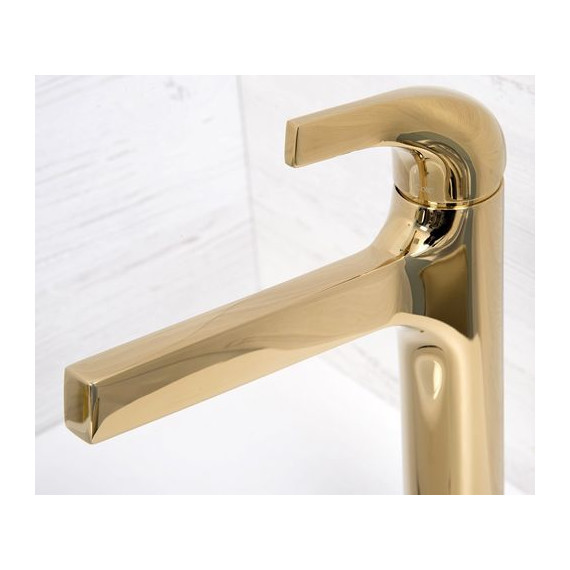 Смеситель для раковины высокий WasserKraft Sauer 7103H, золото - 5 Смеситель для раковины высокий WasserKraft Sauer 7103H, золото фото 5