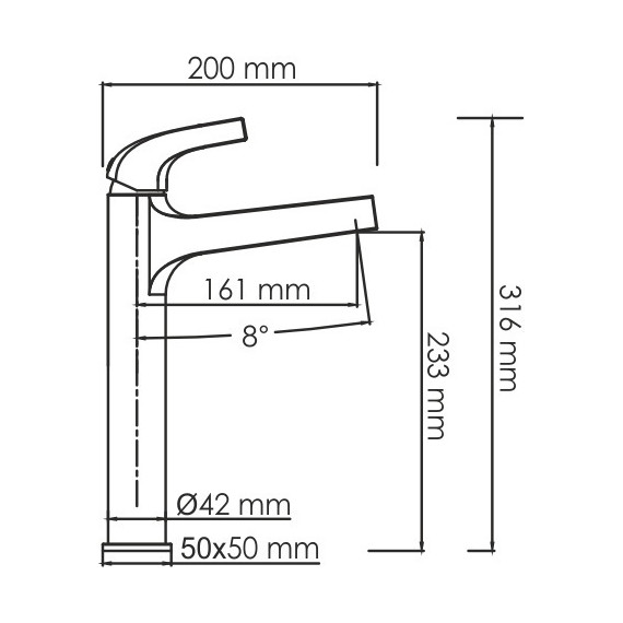 Смеситель для раковины высокий WasserKraft Sauer 7103H, золото - 9 Смеситель для раковины высокий WasserKraft Sauer 7103H, золото фото 9