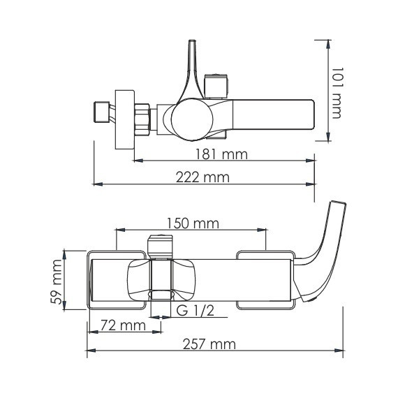 Смеситель для ванны WasserKraft Sauer 7101, золото фото 9