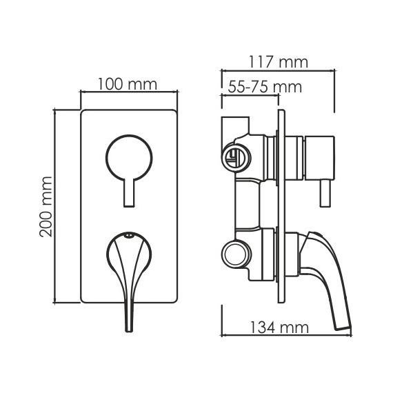 Смеситель для ванны WasserKraft Sauer 7171, золото фото 4