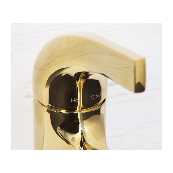 Смеситель для раковины WasserKraft Sauer 7103, золото фото 7