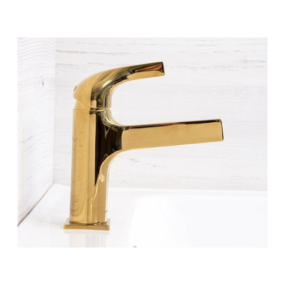 Смеситель для раковины WasserKraft Sauer 7103, золото фото 8