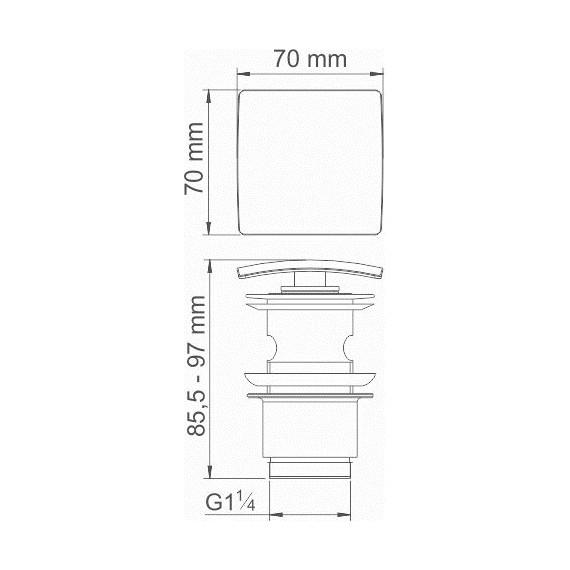 Донный клапан WasserKraft Wiese A167, оружейная сталь - 2 Донный клапан WasserKraft Wiese A167, оружейная сталь фото 2