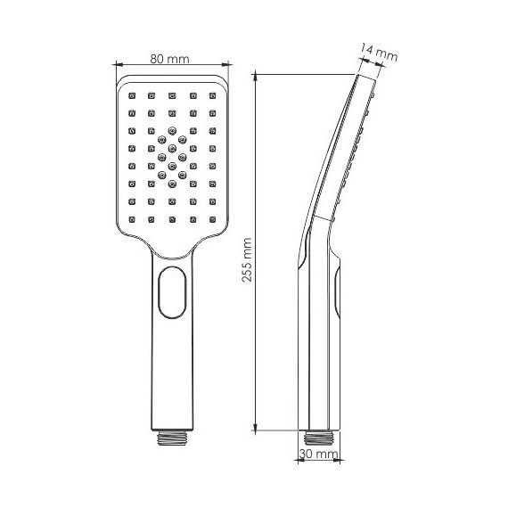 Ручной душ WasserKraft Wiese A202, оружейная сталь фото 2